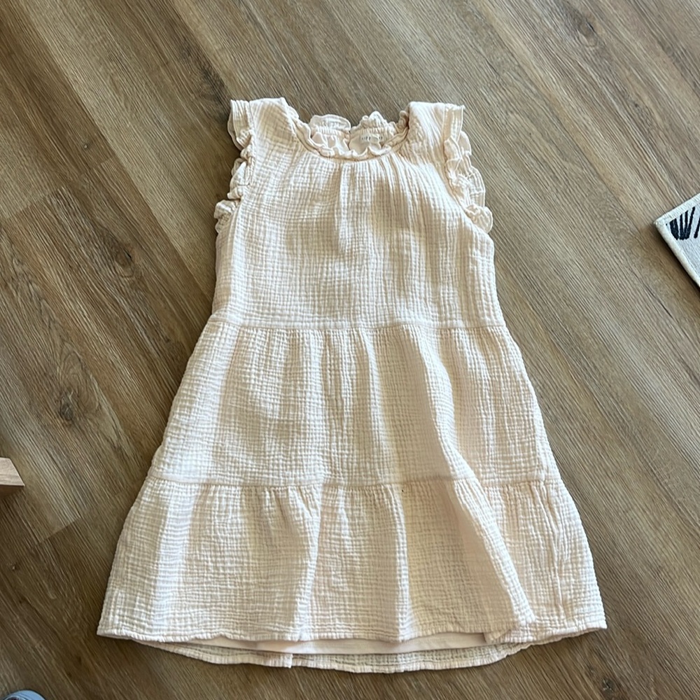 Girls Muslim dress cream color